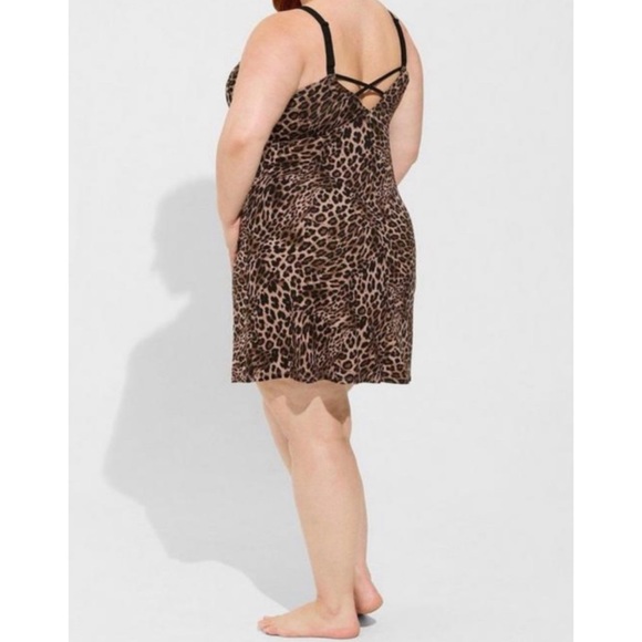 🆕 Soft Crossback Sleep Gown 2 2X 18 20 NWT Torrid New! Leopard Animal Print - Picture 4 of 6